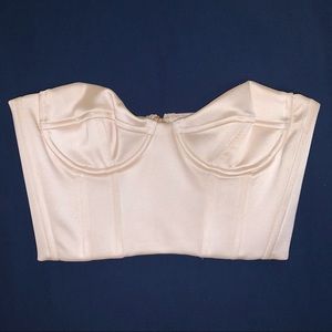 OhPolly Champagne Cropped Corset Top